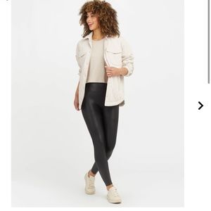 SPANX FAUX LEATHER LEGGINGS